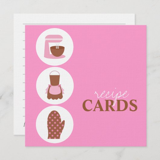 Retro-Rezept-Karten (Vorne/Hinten)