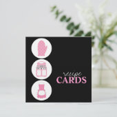 Retro-Rezept-Karten (Stehend Vorderseite)