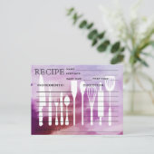 Retro-Rezept Wasserfarbe Kartenkissen Postkarte (Stehend Vorderseite)
