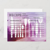 Retro-Rezept Wasserfarbe Kartenkissen Postkarte (Vorne/Hinten)