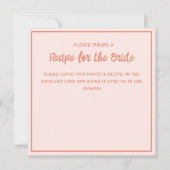 Retro Rezpe Brautparty Invit Einladung (Vorderseite)