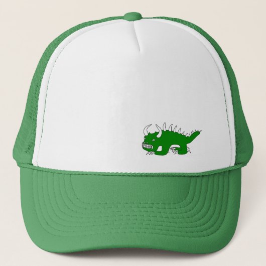 Retro Rhinelander Hodag Hut Truckerkappe (Vorderseite)
