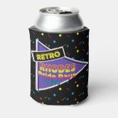 Retro Rhodes Pride Days 2024 können kühler werden Dosenkühler (Kanne Rückseite)
