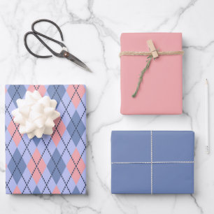 Retro Rhombenmuster. Geschenkpapier Set