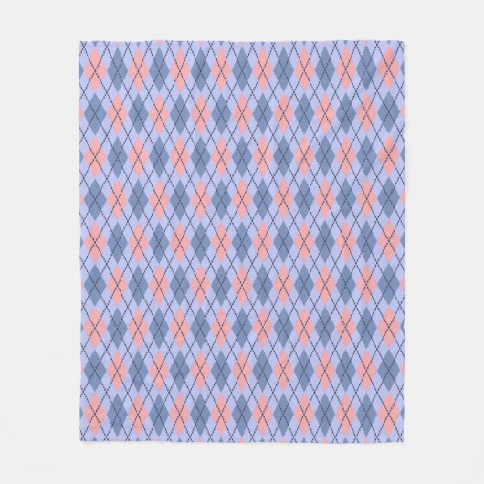 Retro rhombisches Muster. Fleecedecke (Vorderseite)