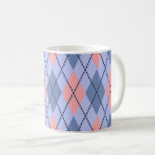 Retro rhombisches Muster. Kaffeetasse (VorderseiteRechts)