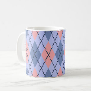 Retro rhombisches Muster. Kaffeetasse