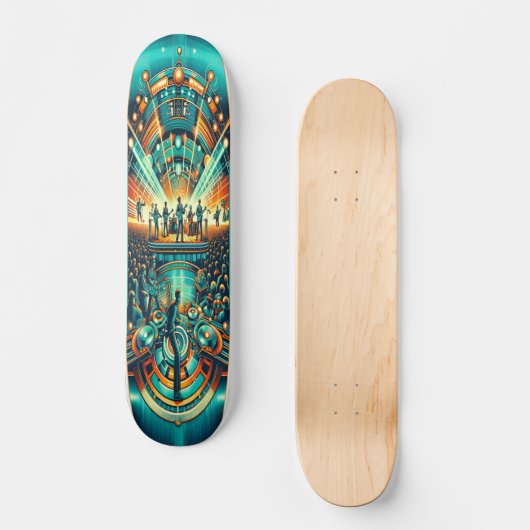 "Retro Rhythms Festival Deck" Skateboard (Vorderseite)