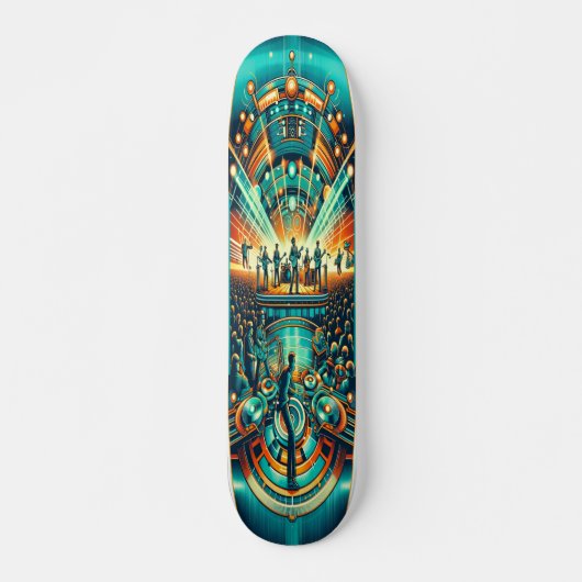 "Retro Rhythms Festival Deck" Skateboard (Vorne)