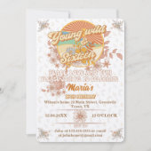 Retro-Rhythmus der ultimative Groovy 16. Geburtsta Einladung (Vorderseite)