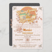 Retro-Rhythmus der ultimative Groovy 18. Geburtsta Einladung (Vorne/Hinten)