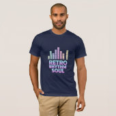 Retro-Rhythmus-Seele – Neon-Pastell-Synthwave T-Shirt (Vorne ganz)