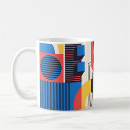 Retro-Rhythmus-Tasse – Vintage-Formen und -Linien Kaffeetasse