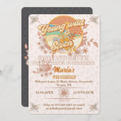 Retro-Rhythmus zum ultimativen 7. Geburtstag Einladung (Vorne/Hinten)