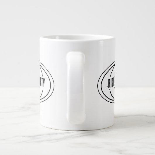 Retro Rick und Morty C-137 Dimension Abzeichen Jumbo-Tasse (Rückseite)
