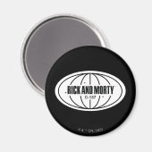 Retro Rick und Morty C-137 Dimension Abzeichen Magnet (Vorderseite/Rückseite)