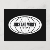Retro Rick und Morty C-137 Dimension Abzeichen Postkarte (Vorderseite)
