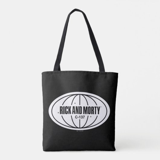 Retro Rick und Morty C-137 Dimension Abzeichen Tasche (Rückseite)