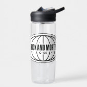 Retro Rick und Morty C-137 Dimension Abzeichen Trinkflasche (Links)