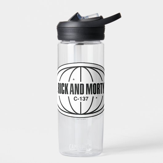 Retro Rick und Morty C-137 Dimension Abzeichen Trinkflasche (Links)