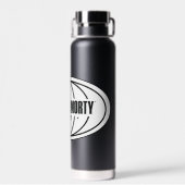 Retro Rick und Morty C-137 Dimension Abzeichen Trinkflasche (Rückseite)