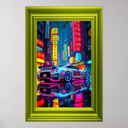 Retro Ride in Urban Light Poster (Vorne)