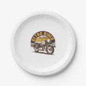 Retro Rider � Motorcycle Pappteller (Vorderseite)