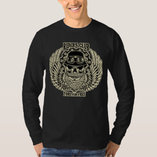Retro-Rider-Totenkopf-Helm-Flügel-Motorrad-T-Shirt T-Shirt
