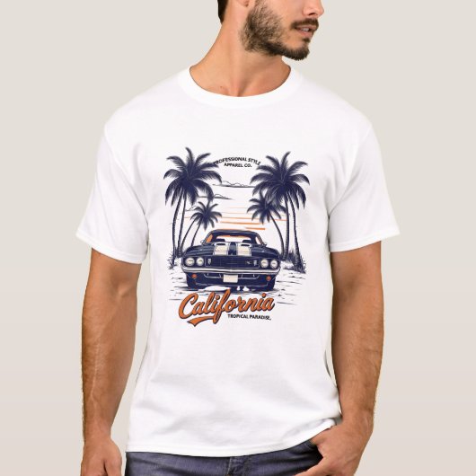 Retro Rides Vintage Car T - Shirt (Vorderseite)