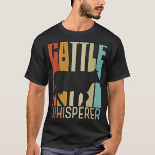 Retro Rinderflüsterer Vintage Landwirt T-Shirt