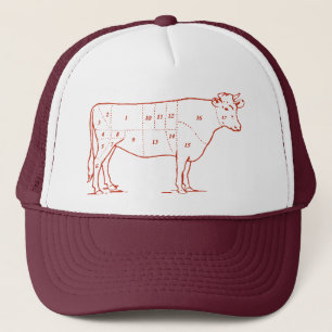Retro Rindfleisch-Schnitte Truckerkappe