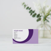 Retro Ringe: Purpur Visitenkarte (Stehend Vorderseite)