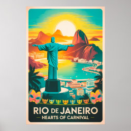 Retro Rio - Christus der Erlöser Poster