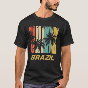 Retro Rio de Janeiro Brasilien Palm Trees Vacation T-Shirt
