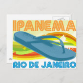 Retro Rio Ipanema Postkarte (Vorne/Hinten)