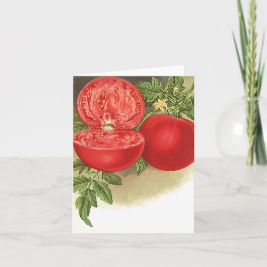 Retro Ripe Tomatoes Blank Cards Farmers Market Karte (Vorderseite)