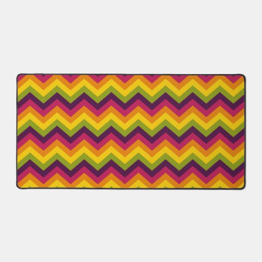 Retro Ripple Zigzag Schreibtisch matte Schreibtischunterlage (Vorderseite)