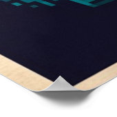 Retro-Ritter gepixelt Poster (Ecke)