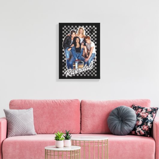 Retro Riverdale Group Graphic Leinwanddruck (Insitu (Wohnzimmer))