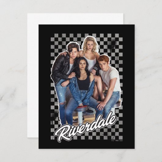 Retro Riverdale Group Graphic Mitteilungskarte (Vorne/Hinten)