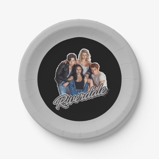 Retro Riverdale Group Graphic Pappteller (Vorderseite)