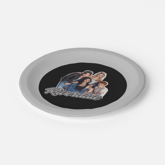 Retro Riverdale Group Graphic Pappteller (Schrägansicht)