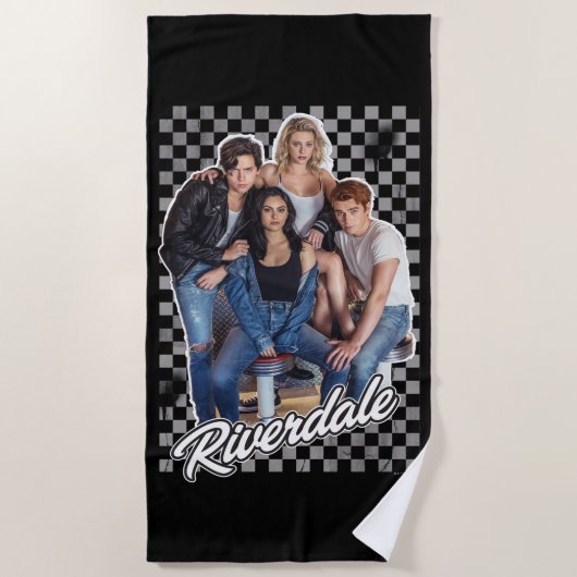 Retro Riverdale Group Graphic Strandtuch (Vorderseite)