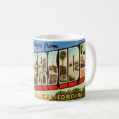 Retro Riverside California Grußveranstaltung Tasse (VorderseiteRechts)