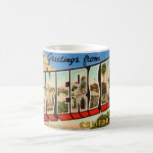 Retro Riverside California Grußveranstaltung Tasse (Mittel)