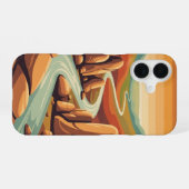 Retro Riverstones Tal iPhone 16 Hülle (Rückseite (Horizontal))