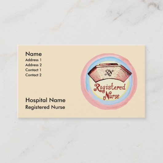 Retro RN Nurse Cap Terminkarte (Vorderseite)