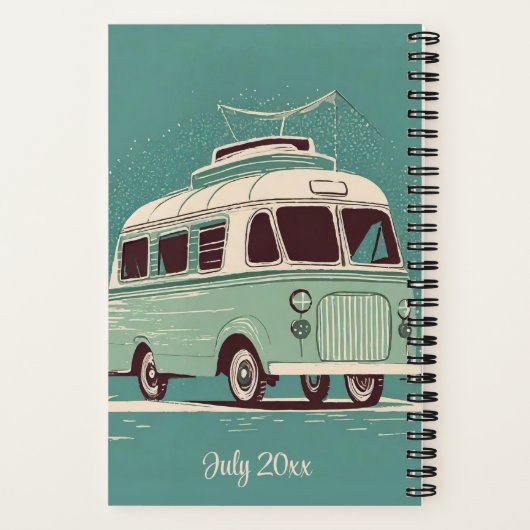 Retro Road Trip Journal | Road Trip Journal Notizblock (Rückseite)