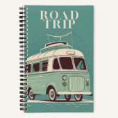 Retro Road Trip Journal | Road Trip Journal Notizblock (Vorderseite)