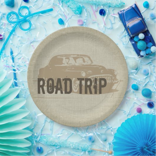 Retro Road Trip Pappteller (Party)
